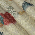 Linen Border Print Embroidery Fabric