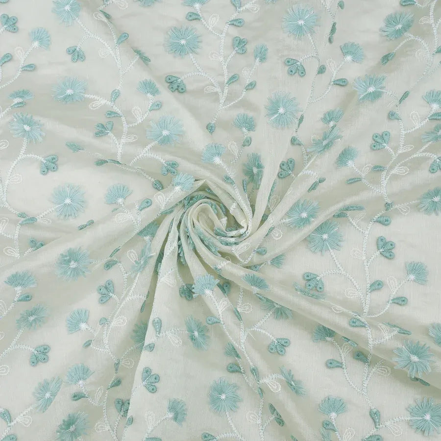 Chanderi Embroidery Fabric